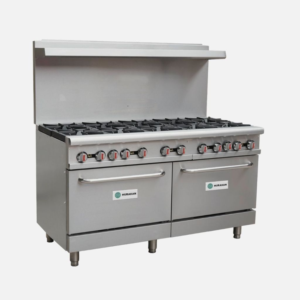 10 Burner gas range with 2 ovens